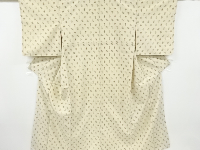 アンティーク　絣柄織り出しお召着物